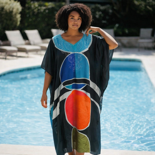 Rangoli Mahal Embellished Kaftan | Fits 16–24