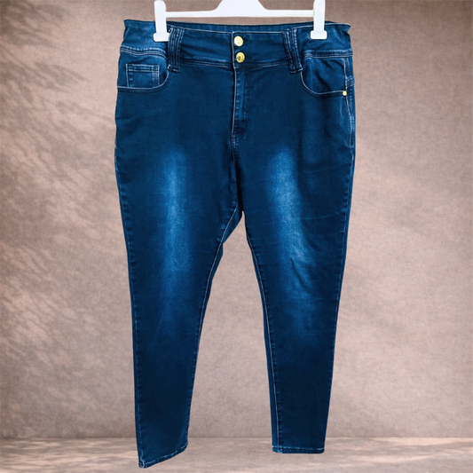 City Chic Blue Denim Skinny Jeans | Plus Size 18