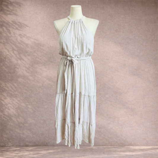 Arna York Linen Blend Stripe Maxi Dress | Plus Size 20