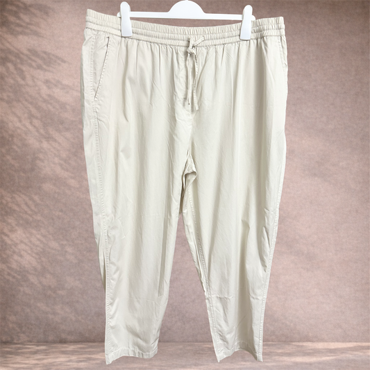 Sussan Cream Drawstring Pants | Size 20