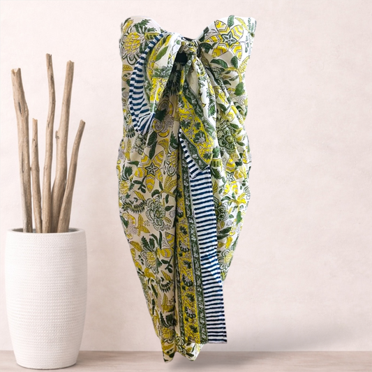 Juana Handcrafted Shibori Sarong | Cotton Voile